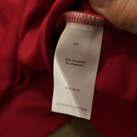 Lindy bop red scuba knit dress M - Picture 5 of 6